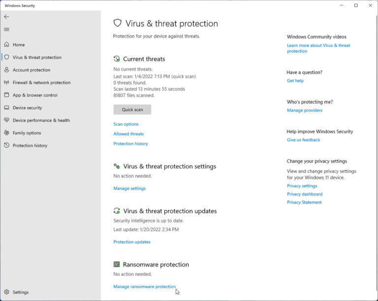 WINDOWS DEFENDER برنامج حماية ويندوز