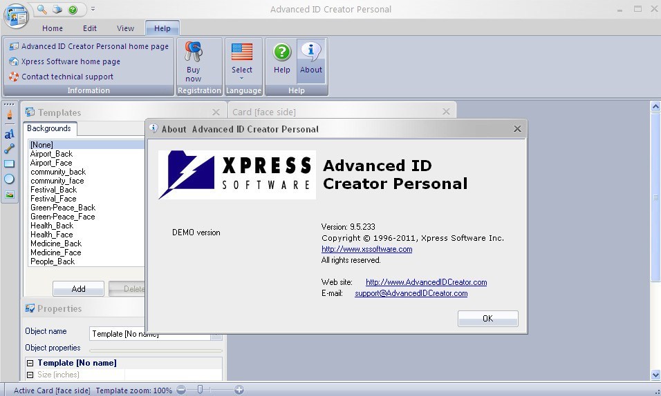 برنامج صانع بطاقات الهوية ADVANCED ID CREATOR PROFESSIONAL 9.5