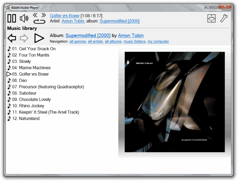 تحميل برنامج تشغيل الصوتيات BOOM AUDIO PLAYER 1.0.16