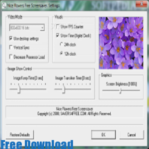 تحميل برنامج Nice Flowers Free Screensaver لخلفيات الورود مجانا