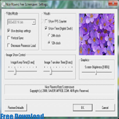 تحميل برنامج Nice Flowers Free Screensaver لخلفيات الورود مجانا
