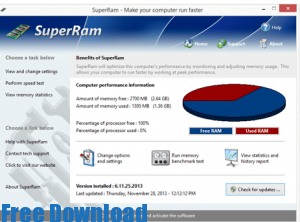 تحميل برنامج تسريع و تنظيف الرامات للكمبيوتر 2015 مجانا SuperRam