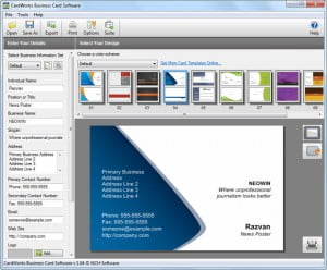تحميل برنامج تصميم وطباعة كروت العمل CardWorks Business 1.06