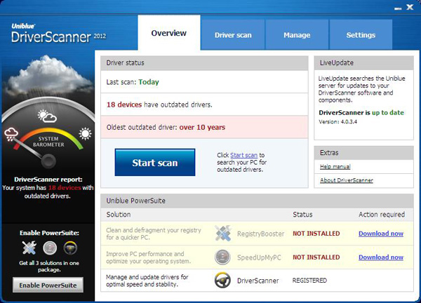 تحميل برنامج البحث عن تعاريف الجهاز DRIVERSCANNER 4.0.3.4