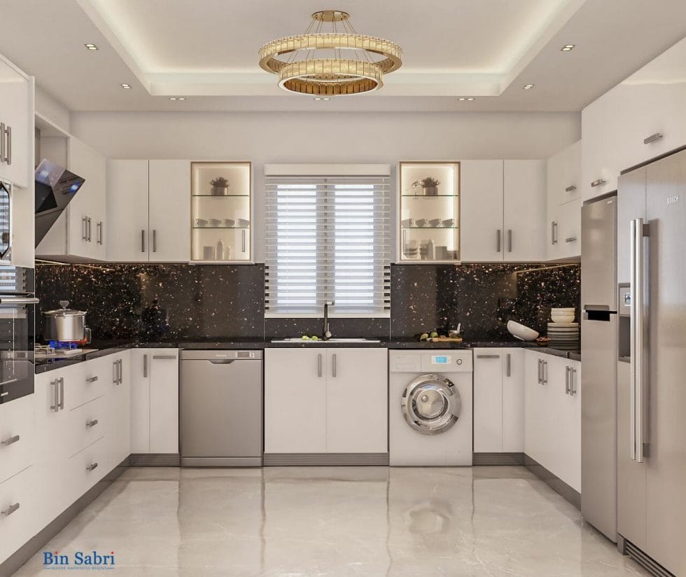 ديكورات مطابخ حديثة صغيرة مفتوحة كتالوج تصميم 2025