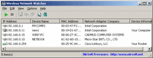 تحميل برنامج مراقبة شبكة الوايرلس WIRELESS NETWORK WATCHER V1.58