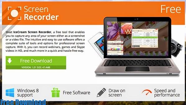 تحميل برنامج تصوير شاشة الكمبيوتر فيديو 2015 مجانا IceCream Screen Recorder